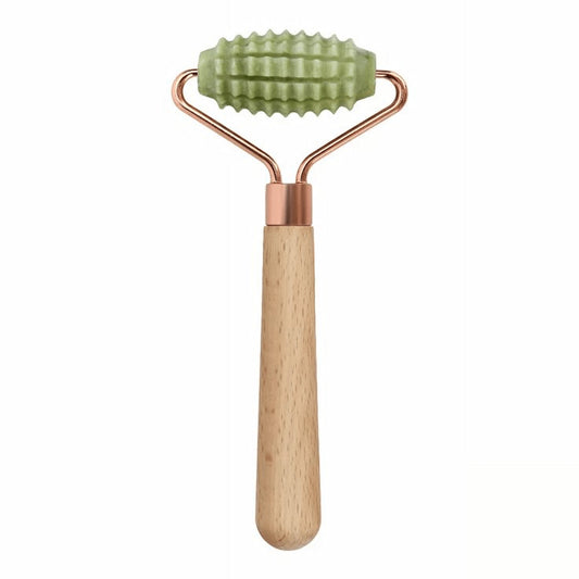 Facial & Body Jade Roller - Bamboo Handle