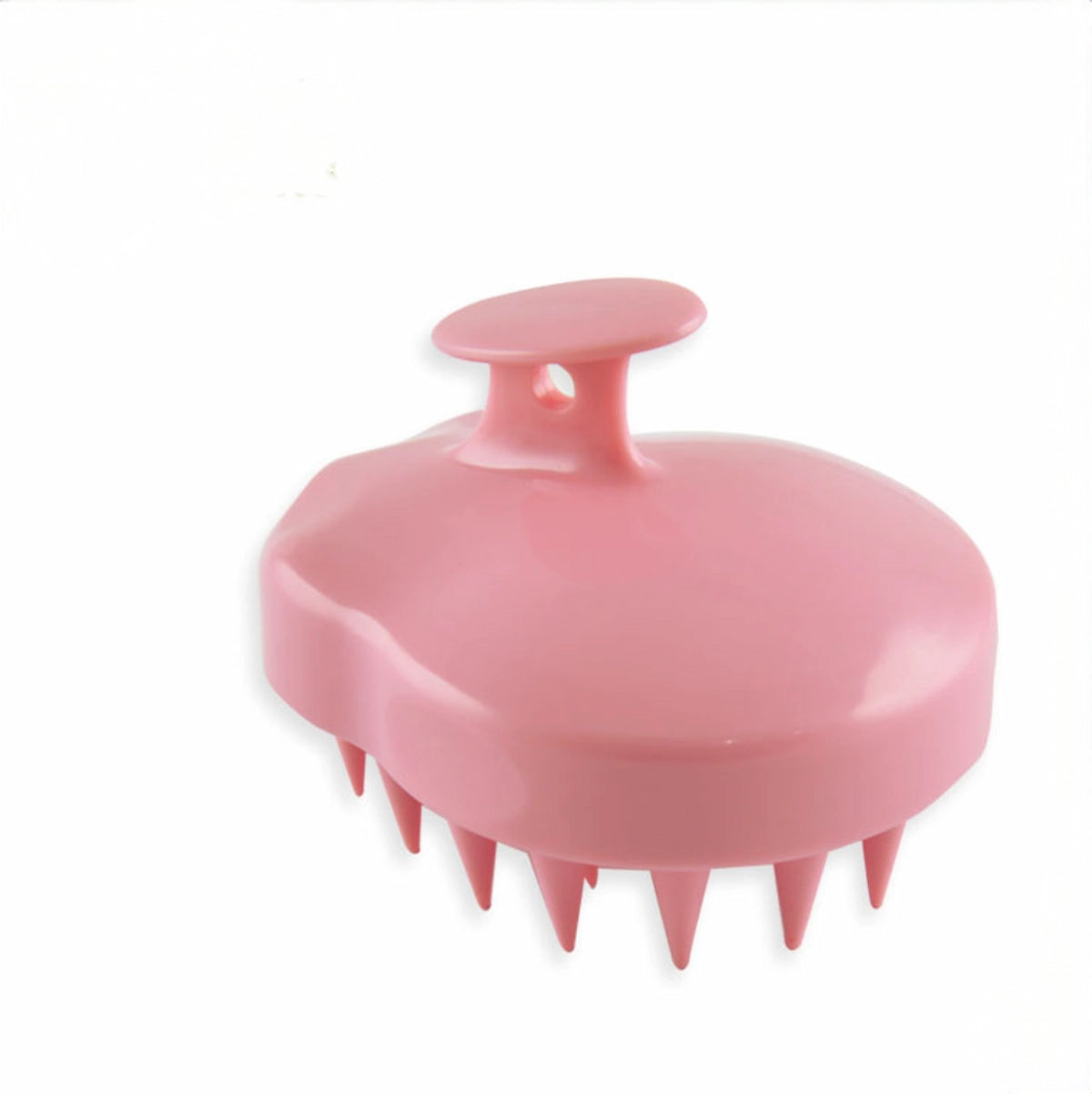 Silicone hair brush designed for gentle scalp massage and hair care.