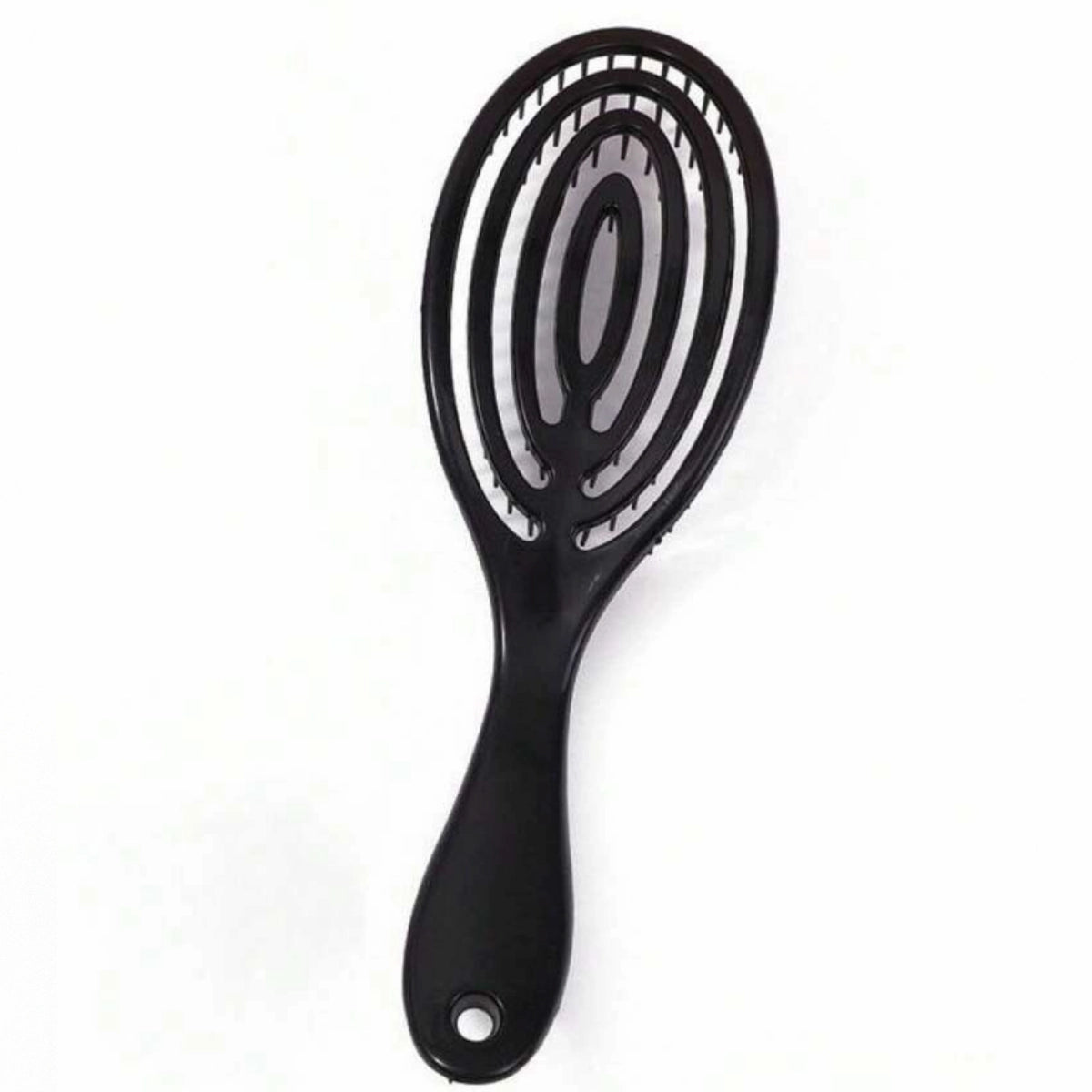 Curved vent brush designed to maximize airflow and reduce drying time.
